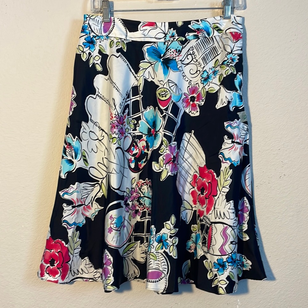 Valerie Stevens petite silk skirt